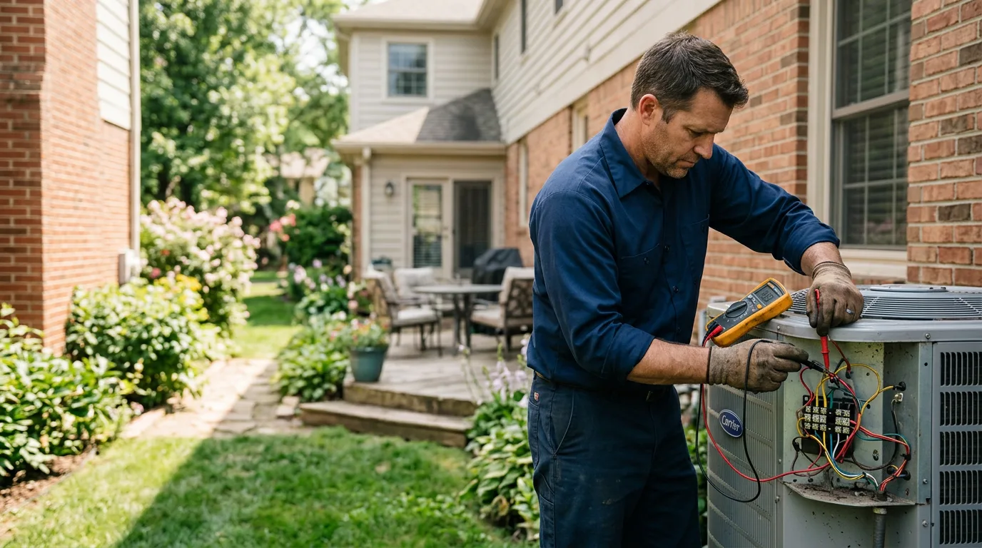 HVAC technician working near Basin, WY